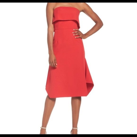 Chelsea28 Red Midi Dress - Picture 3 of 6
